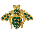 Joan Rivers Green Crystal Bee Wasp Pin Brooch in Gold, Classics Collection