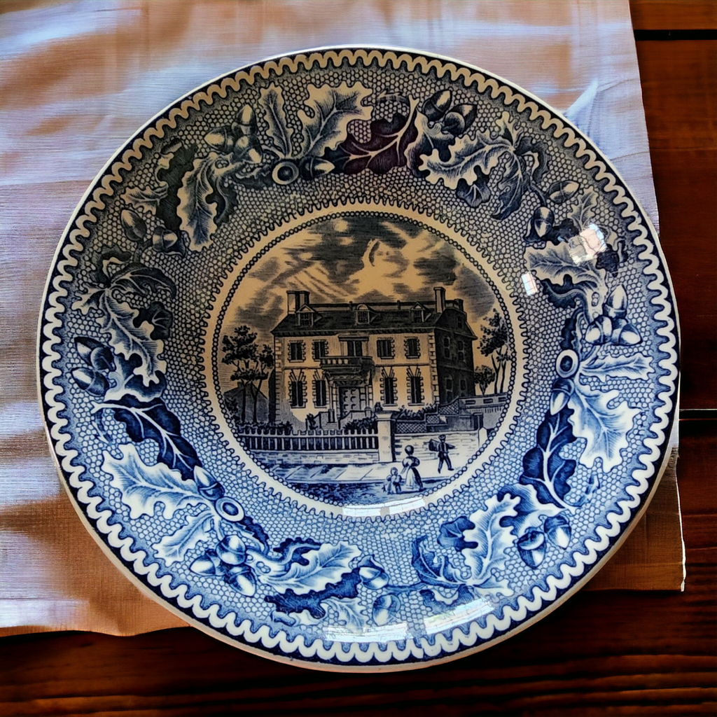 6"Johnson Brothers Historic America Blue Coupe Cereal Bowl Hancock House