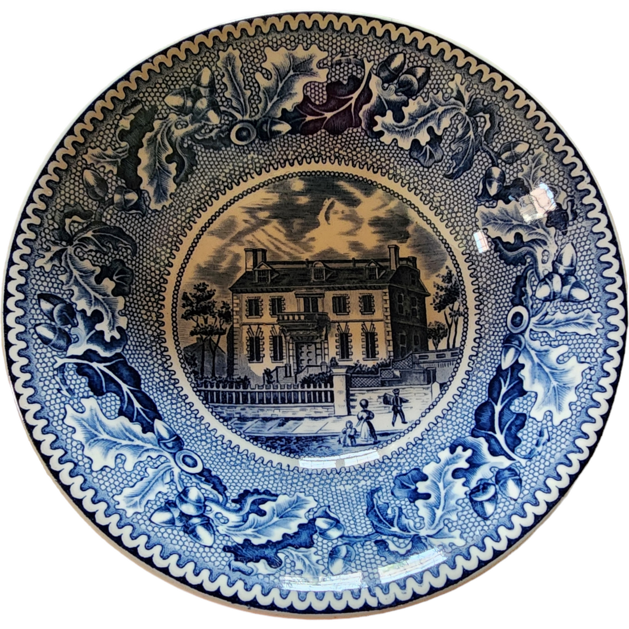 6"Johnson Brothers Historic America Blue Coupe Cereal Bowl Hancock House