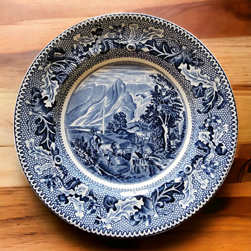 6"Johnson Brothers Historic America Blue Covered Wagon Bread & Butter Plate