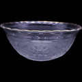 6" Anchor Hocking Sandwich Clear Gold Trim Scalloped Bowl