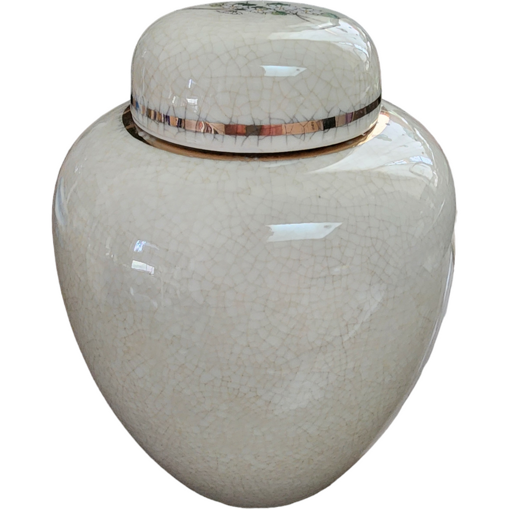 6" Andrea By Sadek Multi-Colored Floral Ginger Jar Japan