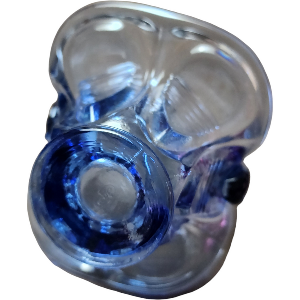 6" Fenton Art Glass Small Periwinkle Blue Basket Vase