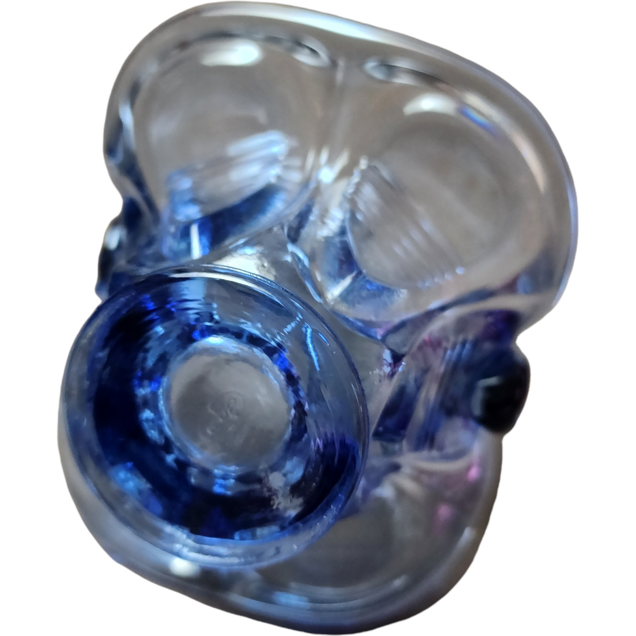 6" Fenton Art Glass Small Periwinkle Blue Basket Vase