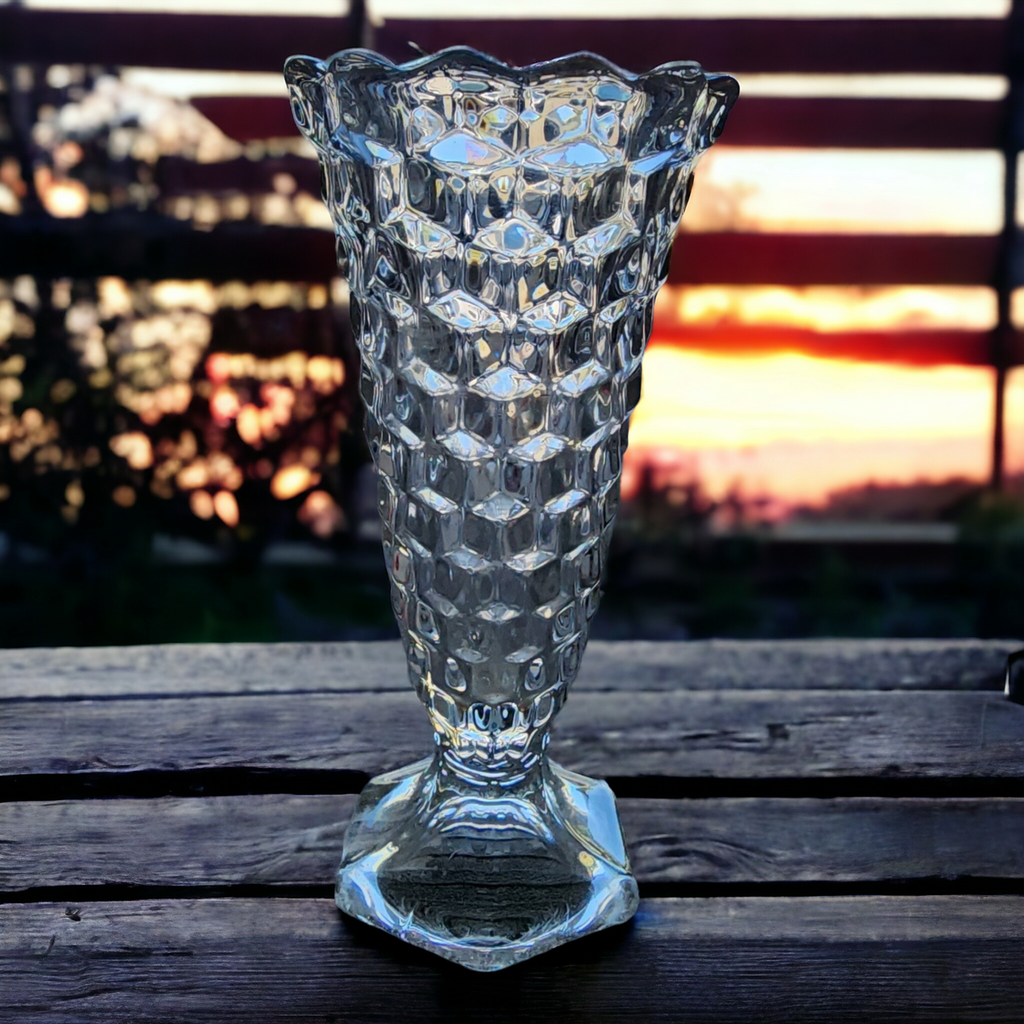 6"  Fostoria American Clear Flared Bud Vase