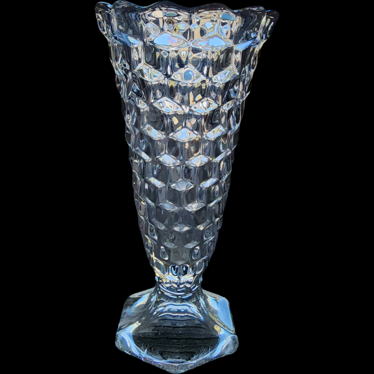 6"  Fostoria American Clear Flared Bud Vase
