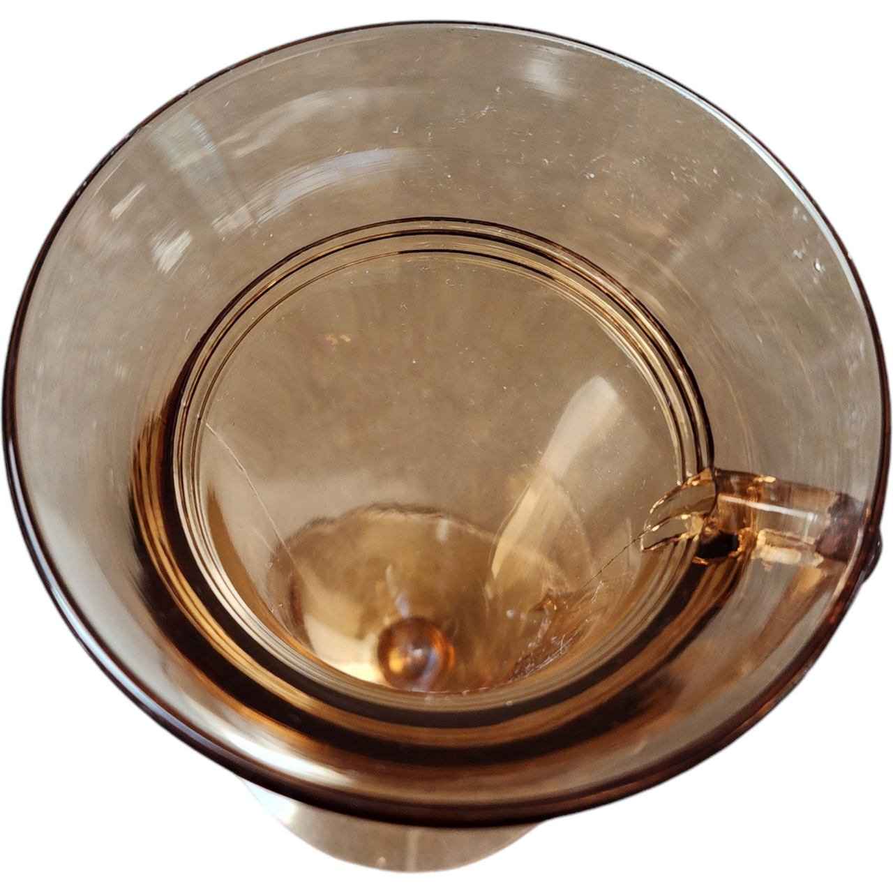 6" Fostoria Priscilla Amber Glass Handled Tumbler