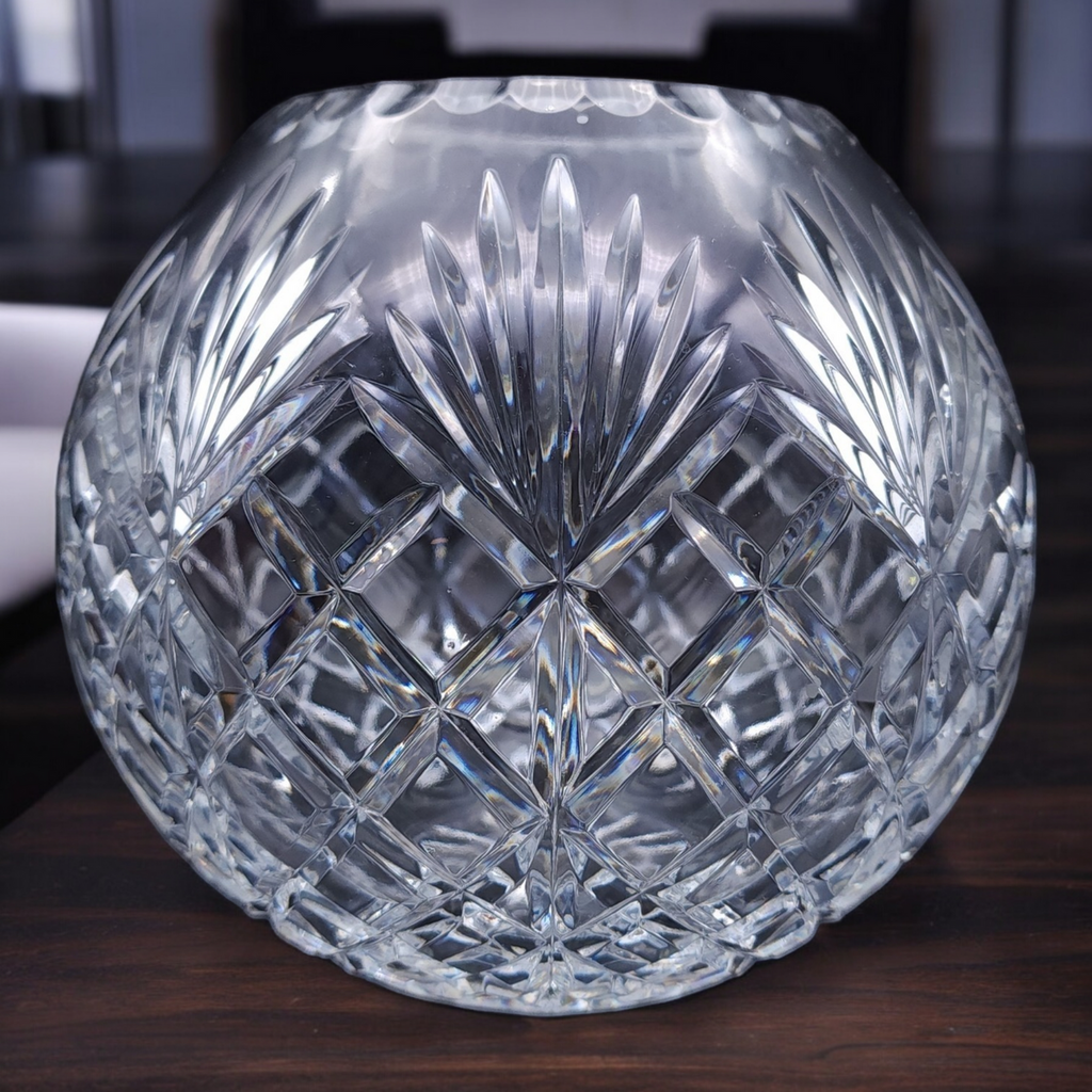 6" Galway Ashford Lead Crystal Rose Bowl Vase