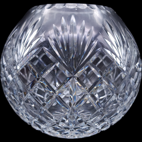 6" Galway Ashford Lead Crystal Rose Bowl Vase