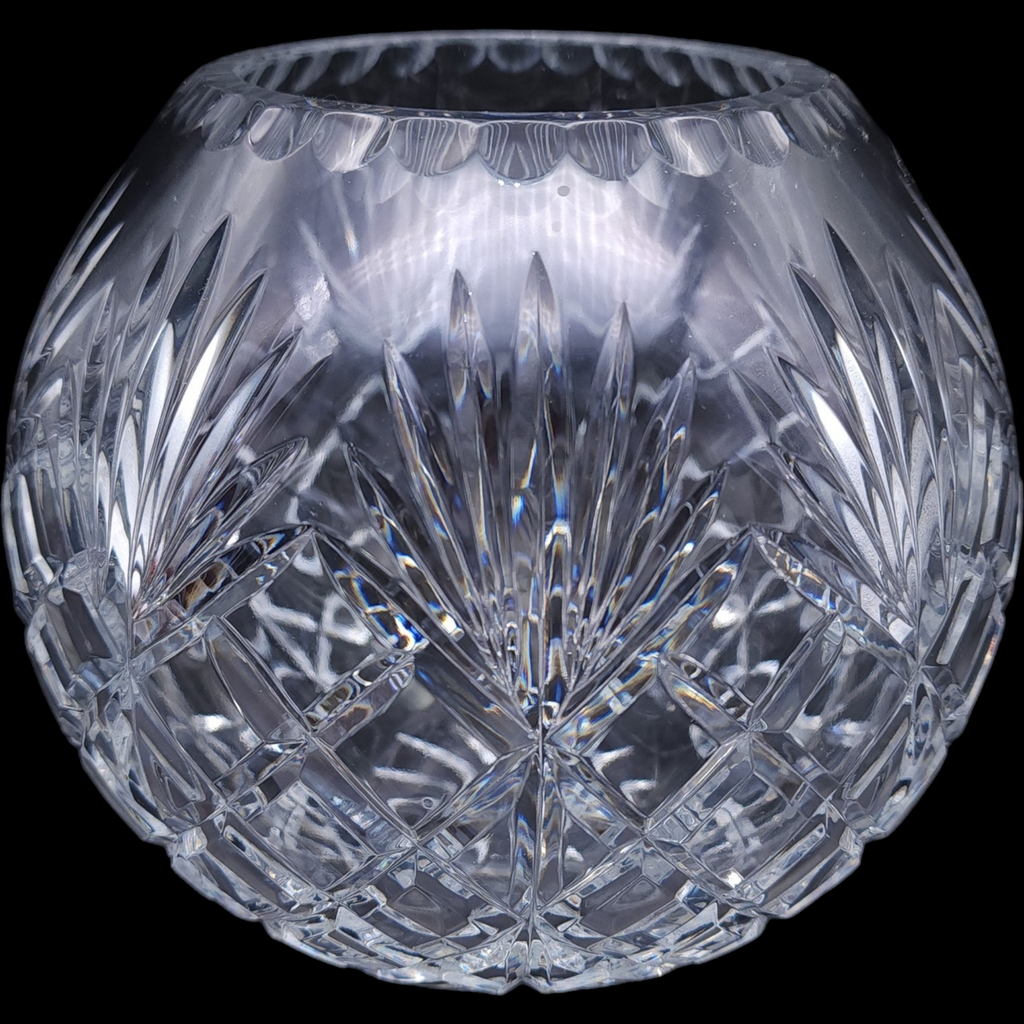 6" Galway Ashford Lead Crystal Rose Bowl Vase