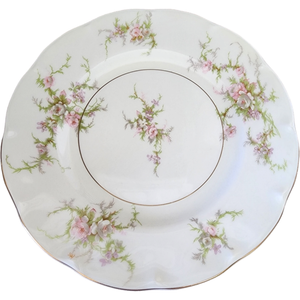 7" Haviland Rosalinde New York Scallop Pink, Lavender & White Flowers Salad Plate