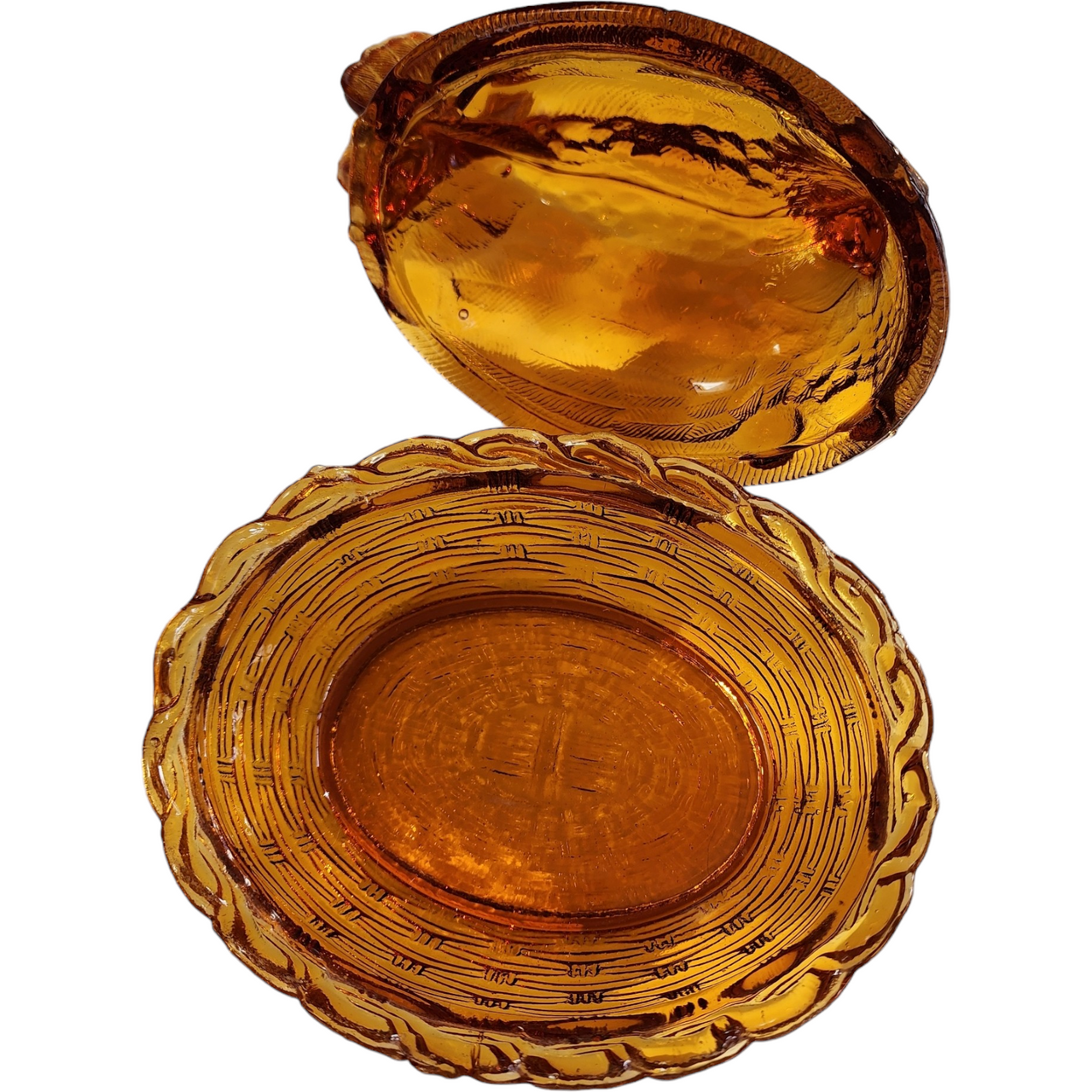 6" LE Smith Animals & Figurines Amber Hen on Nest