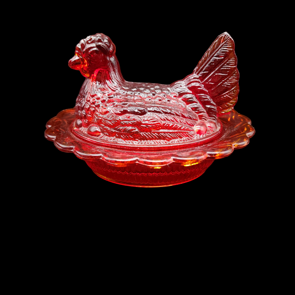6" Mosser Ohio Animals & Figurines Red Hen on Nest