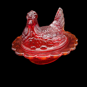 6" Mosser Ohio Animals & Figurines Red Hen on Nest