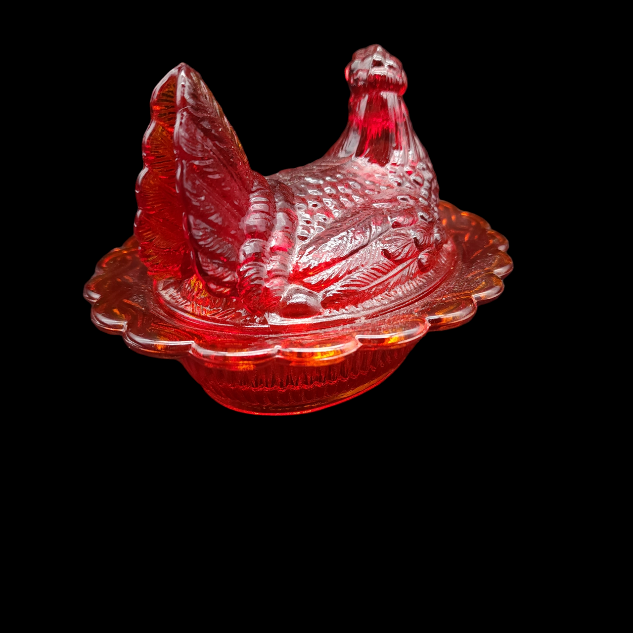 6" Mosser Ohio Animals & Figurines Red Hen on Nest