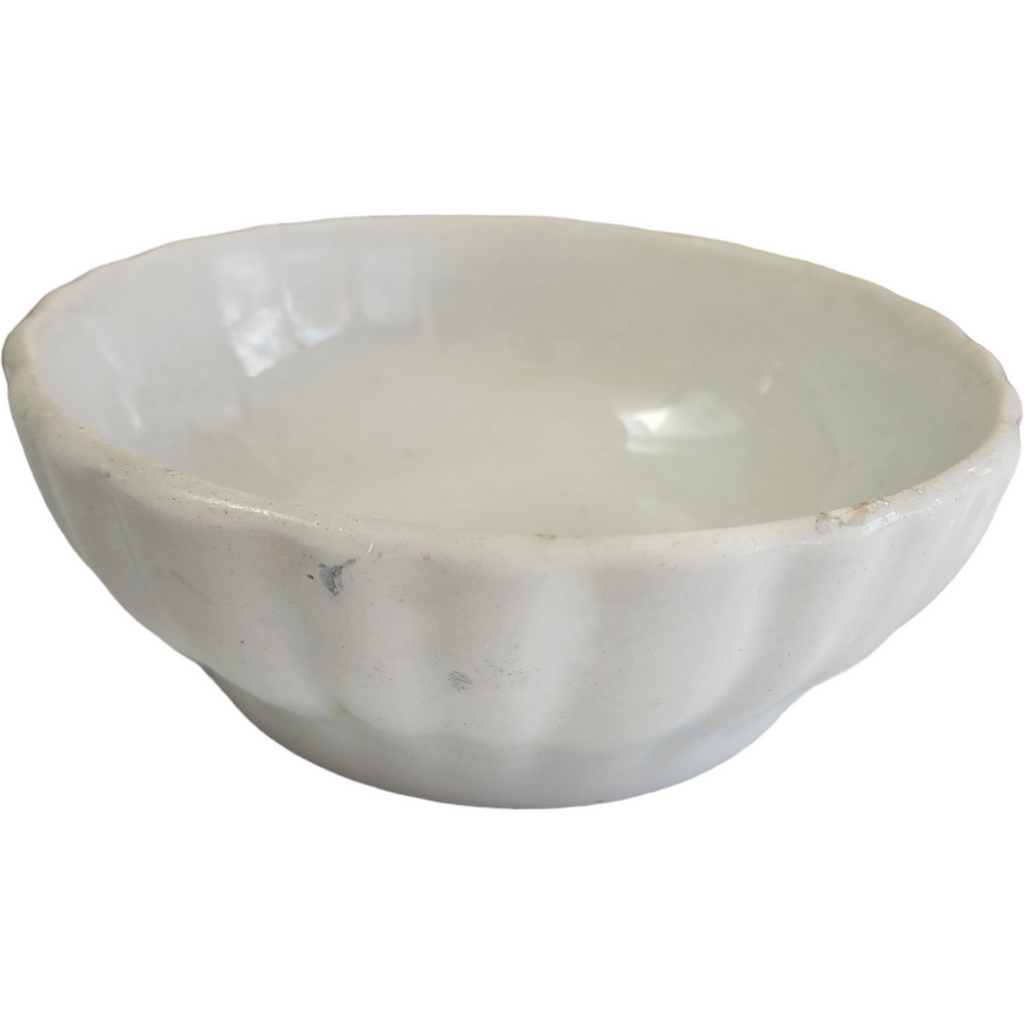 6" Powell Bishop & Stonier Royal Ironstone Embossed Ribs Farmhouse Bowl