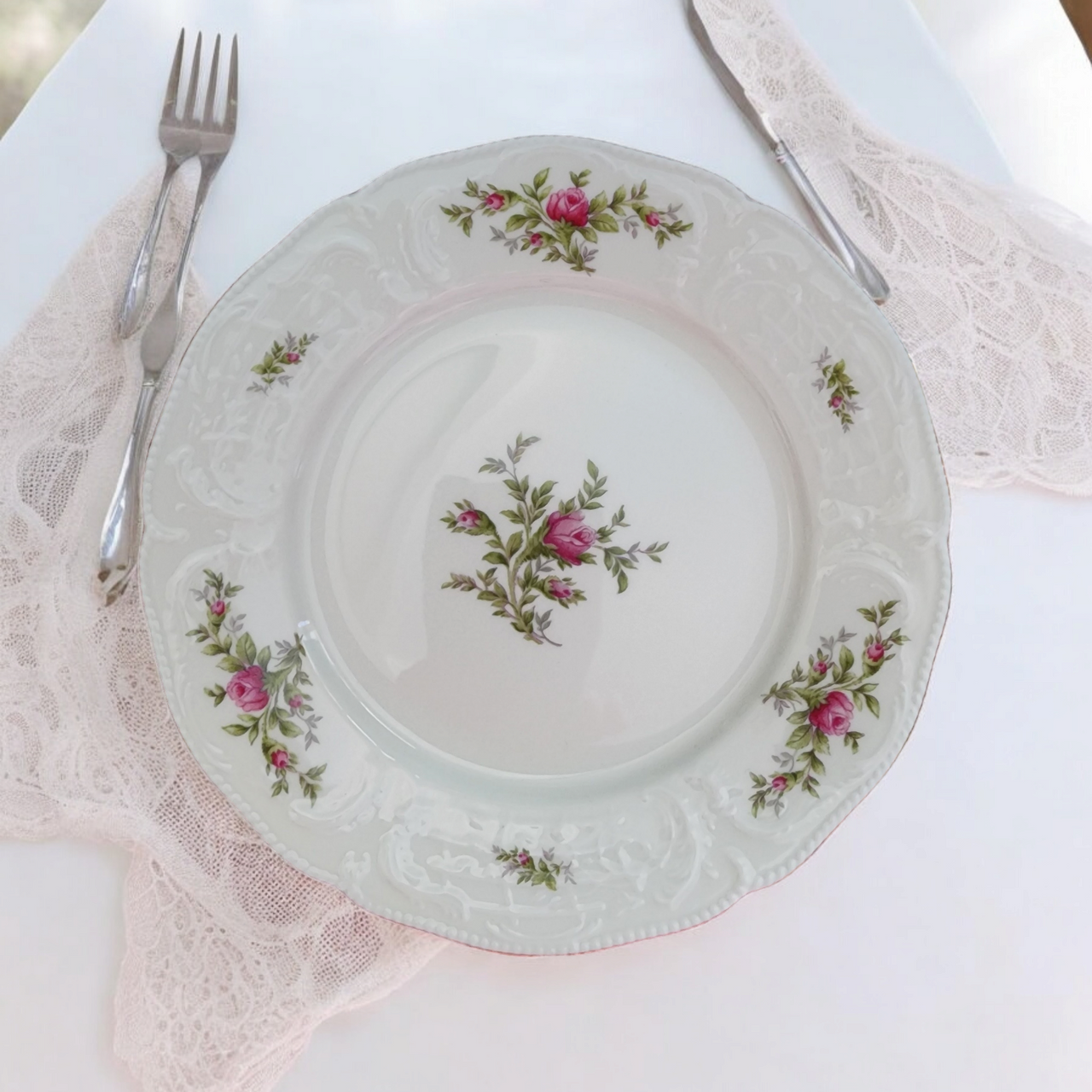 6" Rosenthal Continental Sanssouci Rose Ivory Gold Trim Bread & Butter Plate