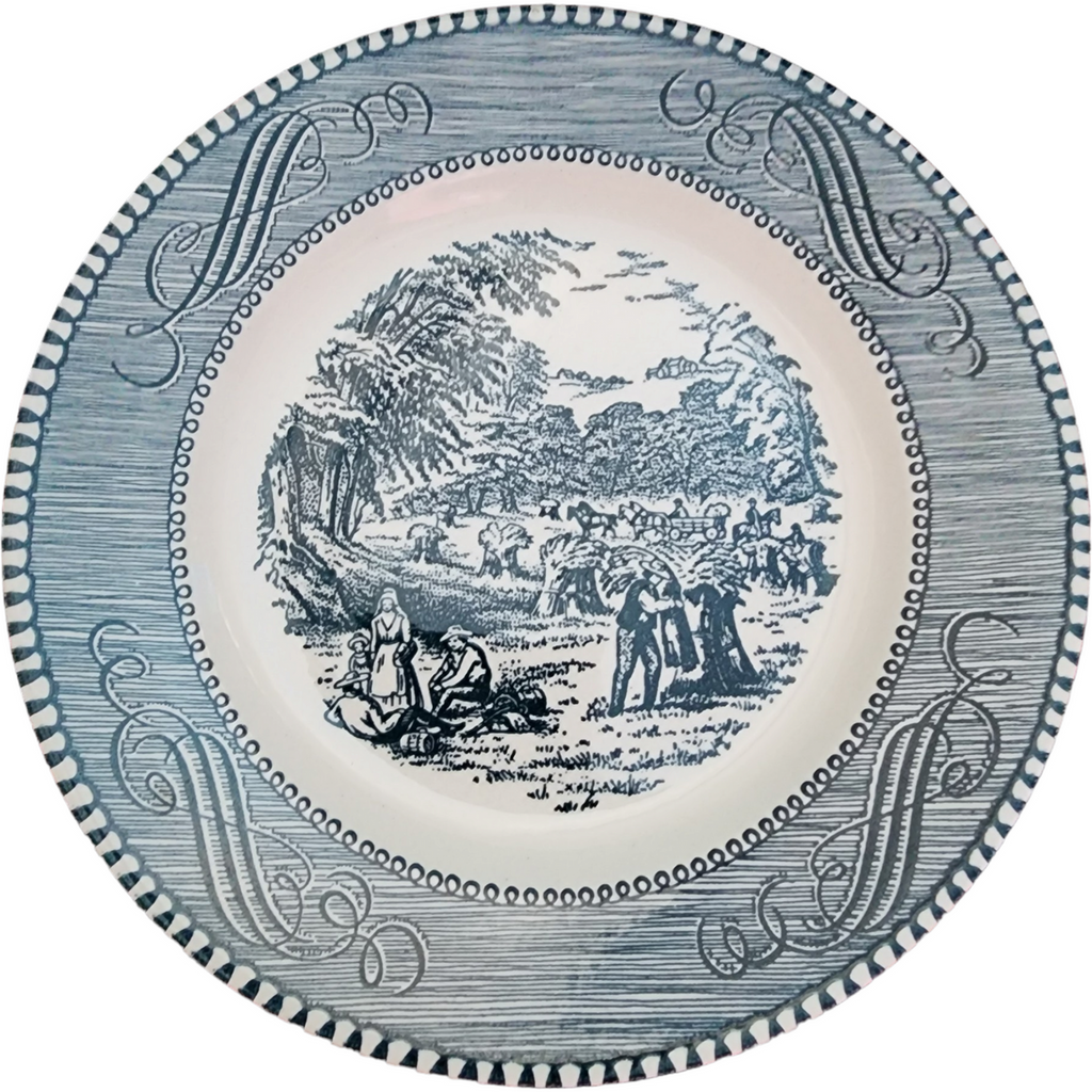 6" Royal USA Currier and Ives Blue Bread & Butter Plate