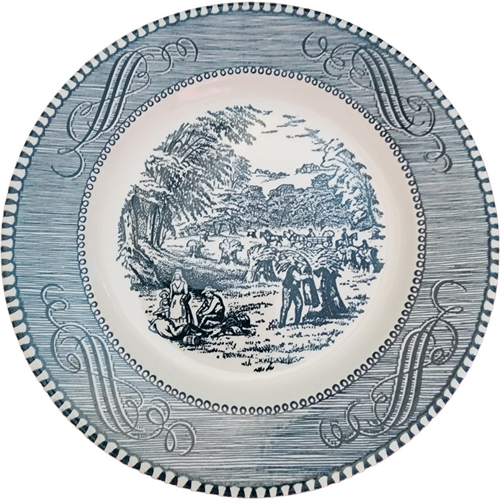 6" Royal USA Currier and Ives Blue Bread & Butter Plate