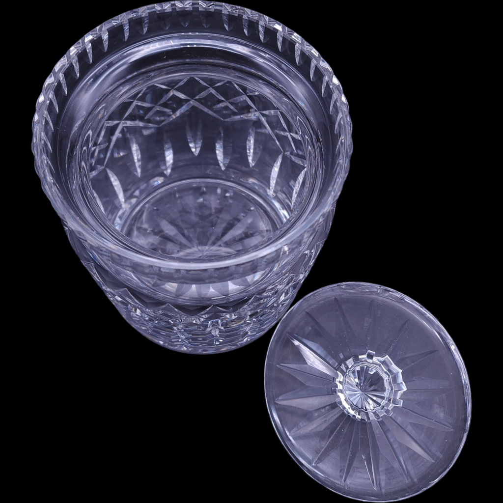 6" Waterford Crystal Lead Crystal Lismore  Biscuit Barrel & Lid