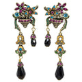 Heidi Daus Perfect Arrangement Dangling Crystal Flower Garden Clip on Earrings