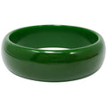 Apple Green Bakelite Minimalist Bangle Bracelet, Mid 1900s