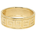 Retro Raised G Motif Textured Gold Bangle Bracelet