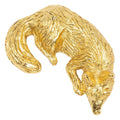 KJL Kenneth Jay Lane Resting Fox Pin Brooch in Gold