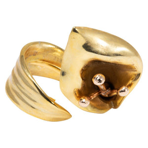 Oscar de la Renta Calla Lily Cocktail Statement Ring, Polished Gold