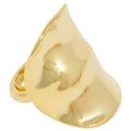 Kenneth Jay Lane Gold Polished Cocktail Statement Ring, KJL, Modern