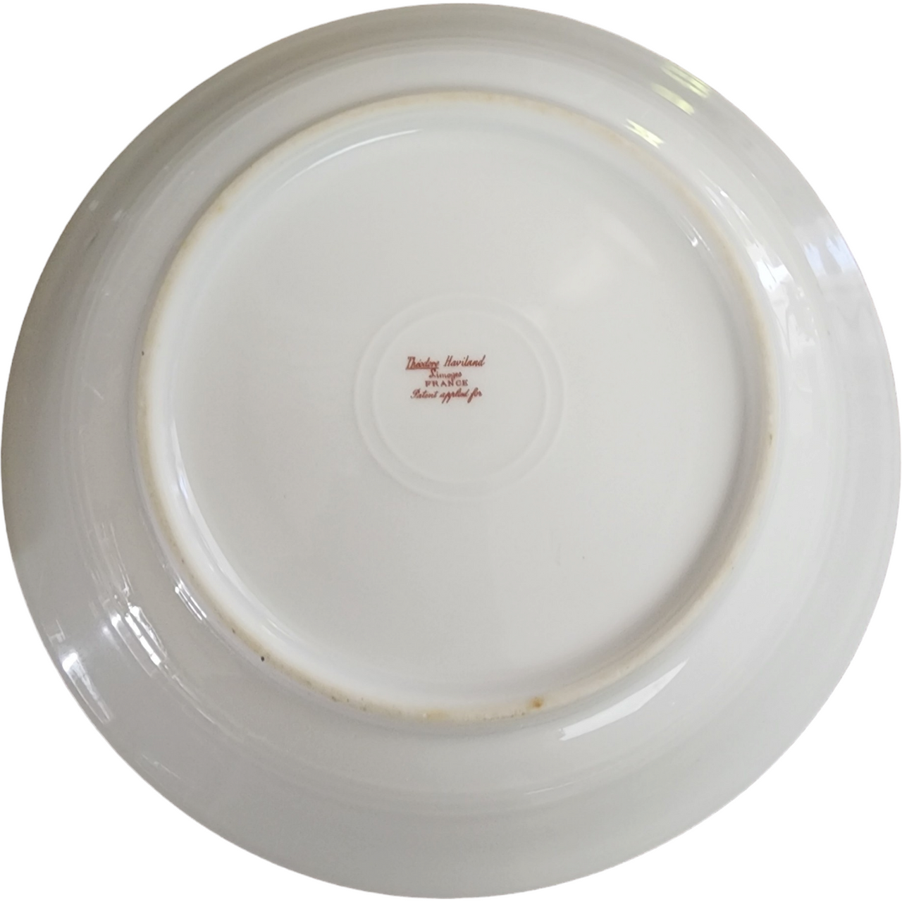7"Haviland Limoges Schleiger Theo Smooth Off White Pink Roses Coupe Soup Bowl France