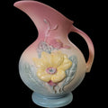 7" Hull Ewer Wild Flower Blue and Pink Vase Pitcher