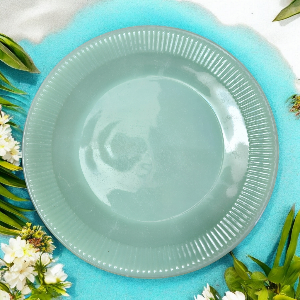 7" Anchor Hocking Jane Ray Jade Ite Glassware Salad Plate