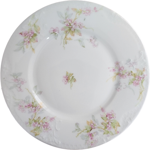 7" Haviland Limoges Schleiger Pink & Lavender Flowers France Salad Plate