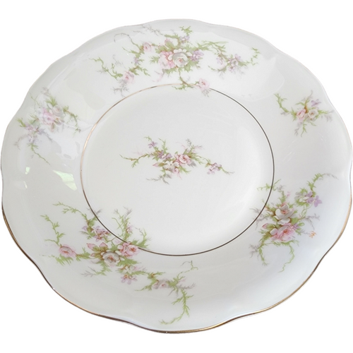 7" Haviland Rosalinde New York Scallop Pink, Lavender & White Flowers Coupe Soup Bowl