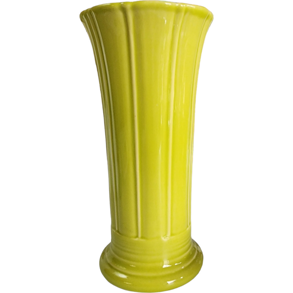 7" Homer Laughlin Fiesta Lemongrass Yellow Green Flared Small Vase