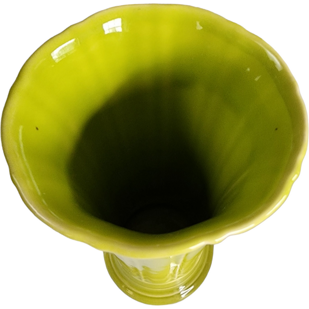7" Homer Laughlin Fiesta Lemongrass Yellow Green Flared Small Vase