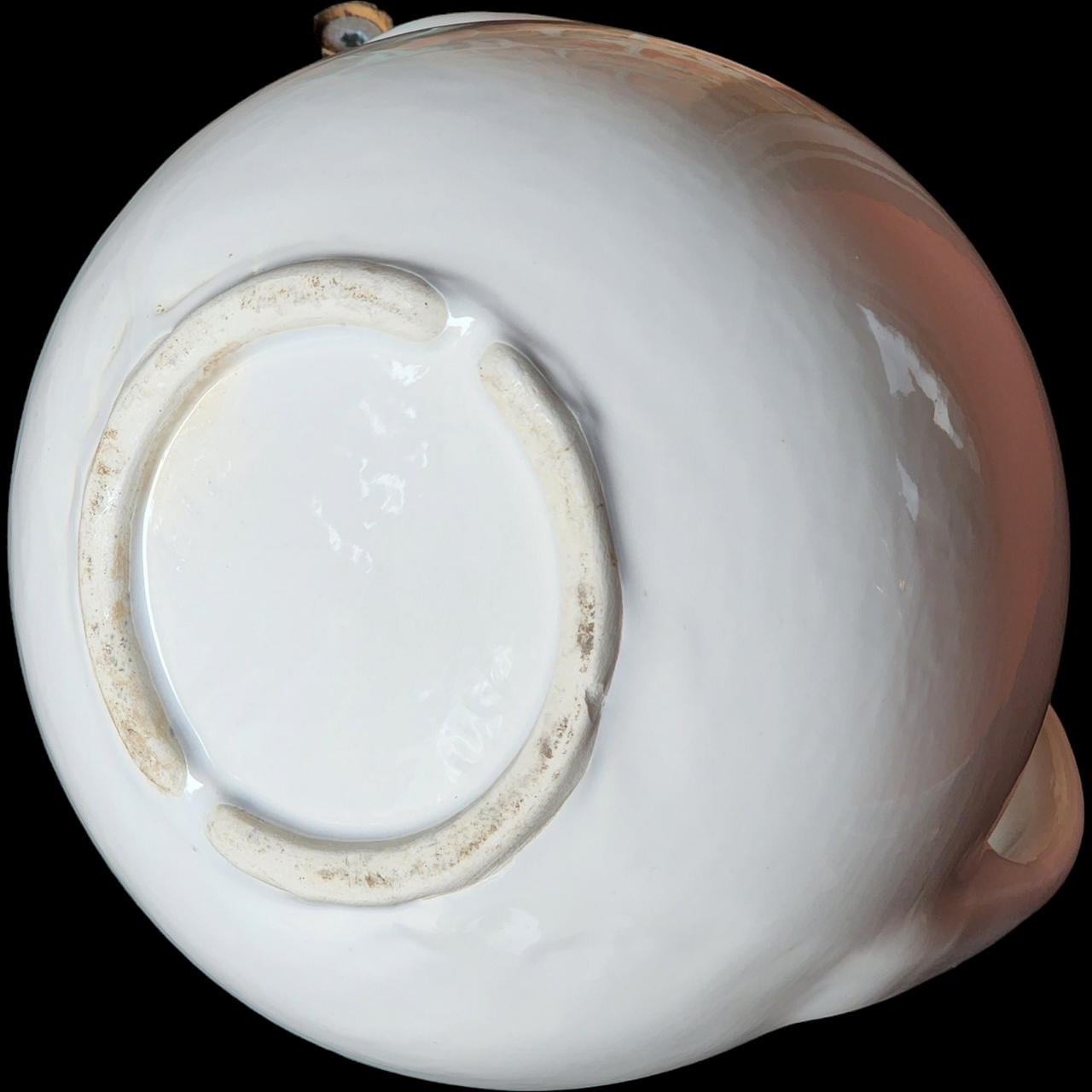 80 Oz USA Pottery Fiesta White Ball Jug with Ice Lip