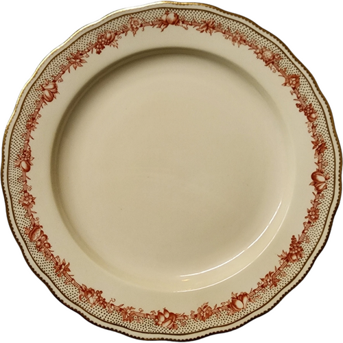 8"Royal Crown Derby Meynell Floral Pattern on Pale Yellow Luncheon Plate