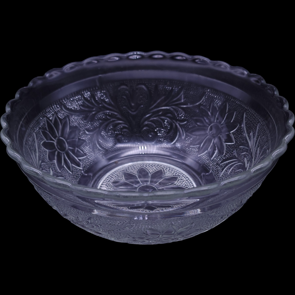 8" Anchor Hocking Sandwich Clear Scalloped Bowl