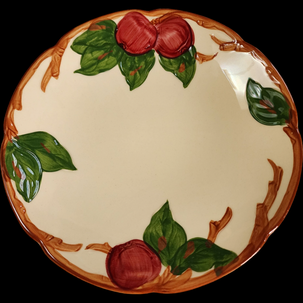 8" Franciscan Gladding McBean Apple Round Compote USA Backstamp