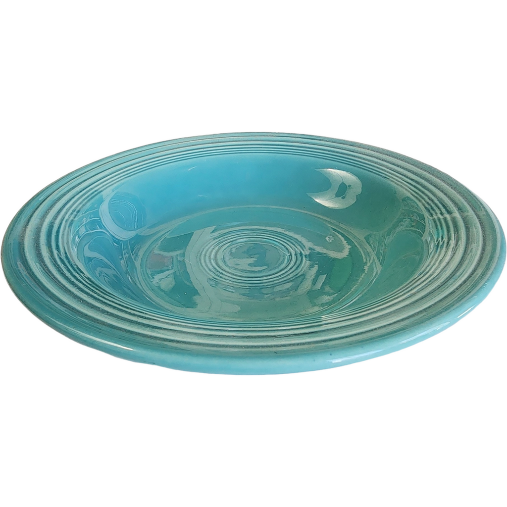 8" Homer Laughlin Kitchen Kraft Fiesta Turquoise Rim Soup Bowl