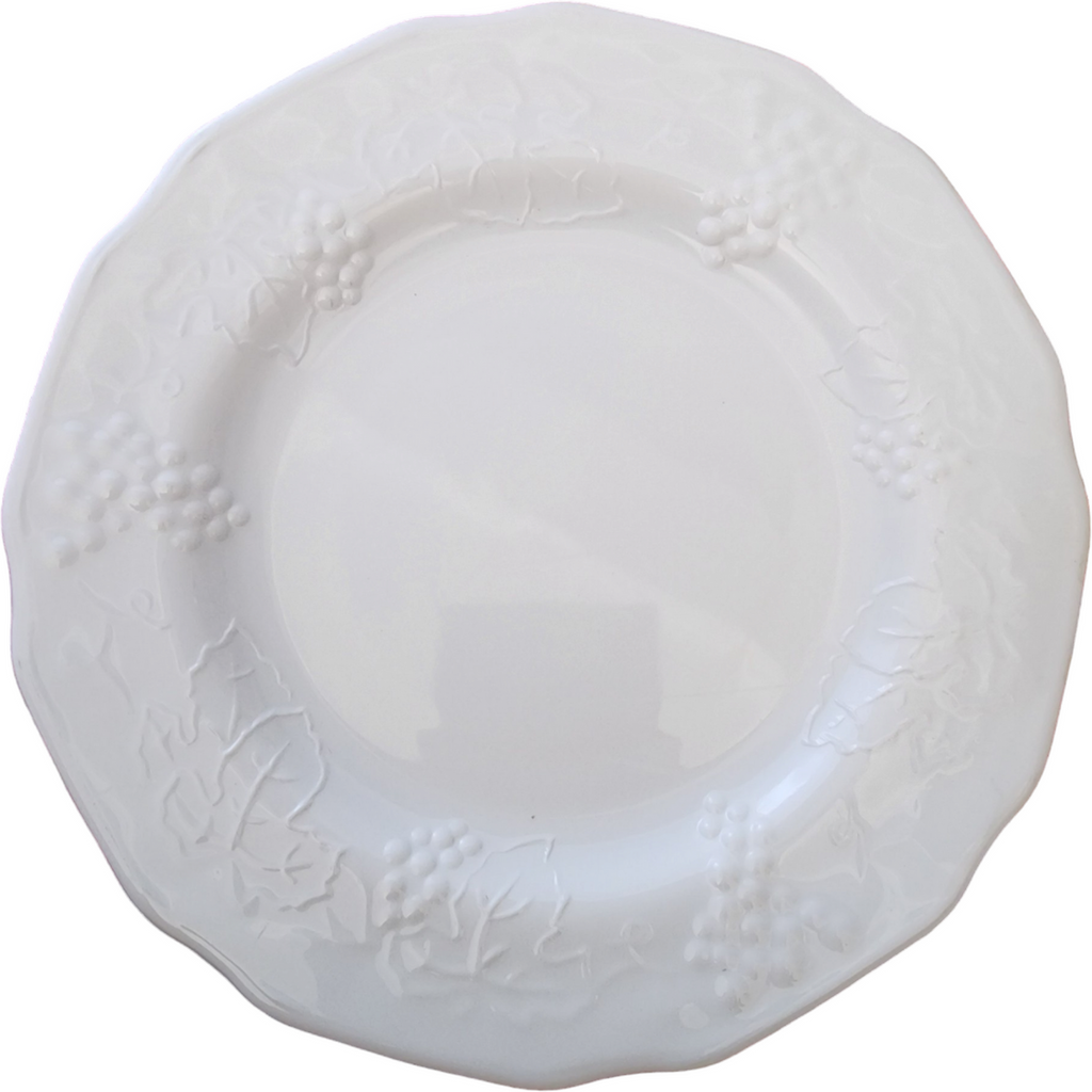8 in Colony Harvest Milk Glass Luncheon Plate
