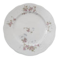9" Syracuse China Purple Floral Sprigs & Embossed Rim Luncheon Plate