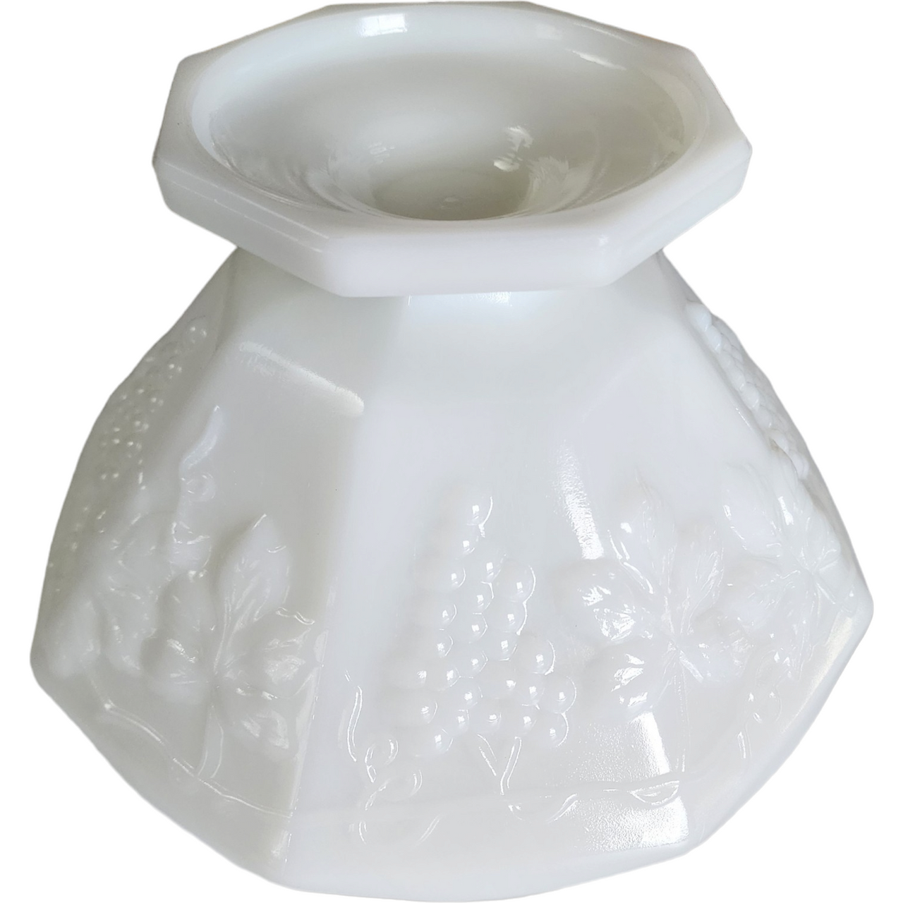 9" Anchor Hocking Vintage Milk Glass Footed Bowl