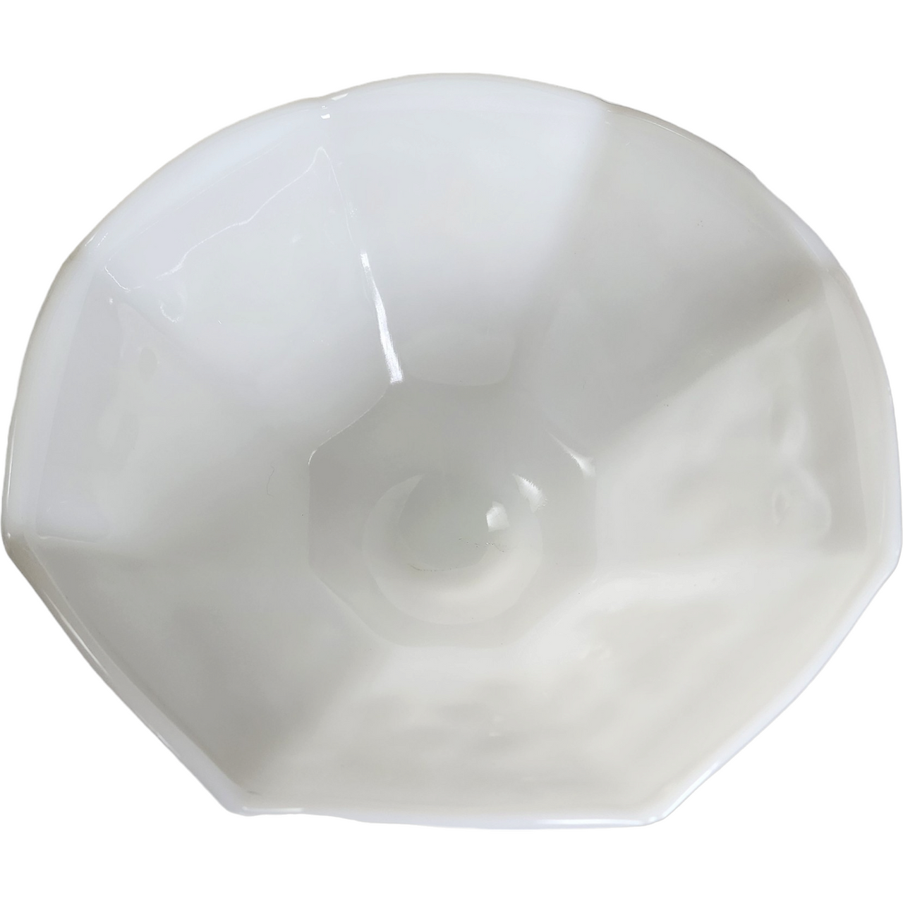 9" Anchor Hocking Vintage Milk Glass Footed Bowl