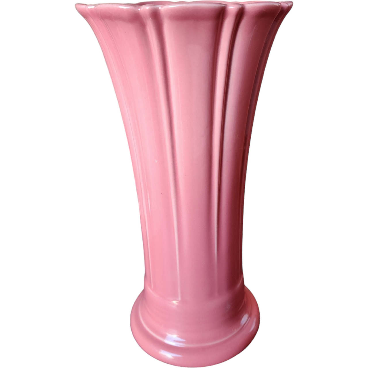 9" Homer Laughlin Fiesta Flamingo Flared Vase