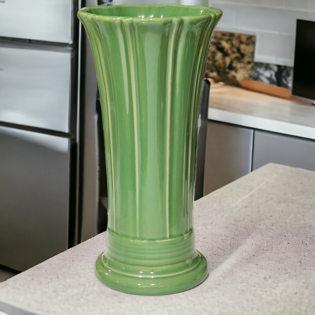 9" Homer Laughlin Fiesta Meadow Green Flared Vase