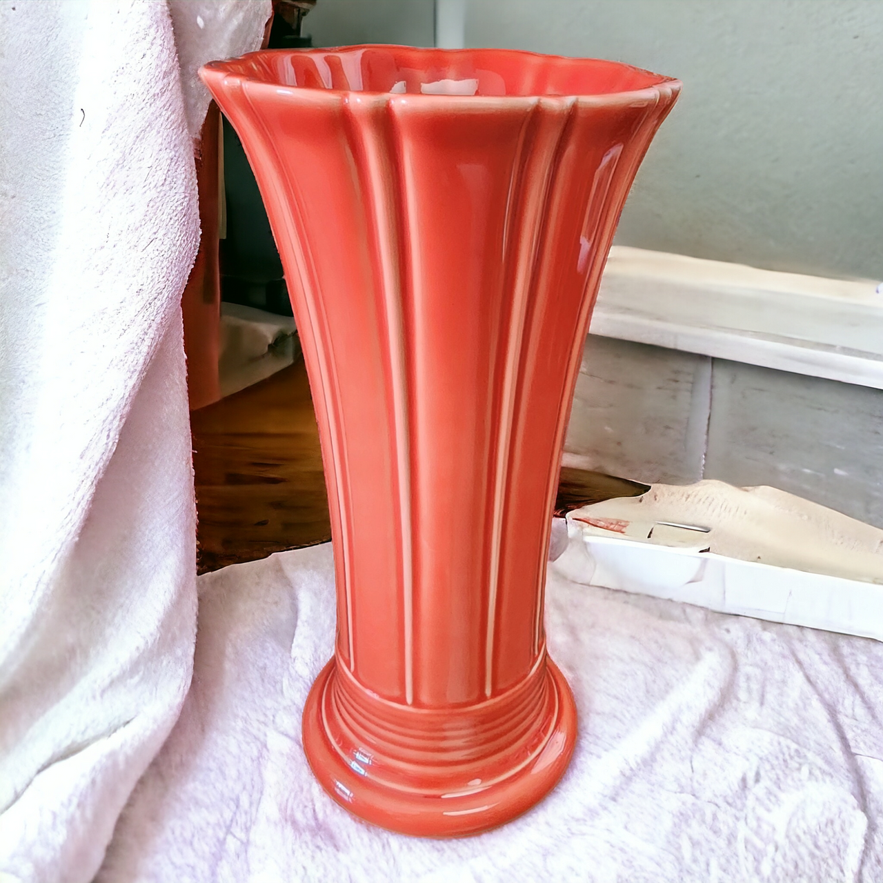 9" Homer Laughlin Fiesta Persimmon Vase