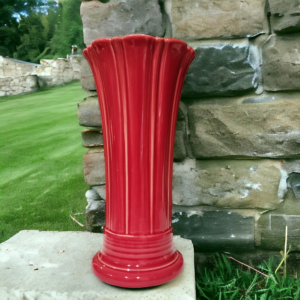 7" Homer Laughlin Fiesta Scarlet Red Flared Small Vase
